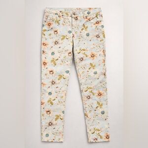 Vanilla Star Floral Print Skinny Jeans Light Wash Boho Cottagecore Size 9
